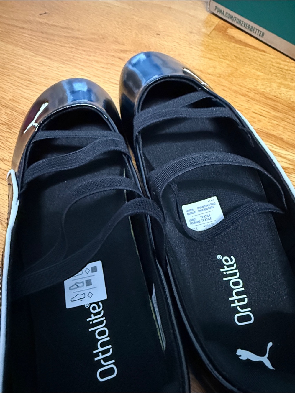 Puma Speedcat Ballet Flats Black White Glossy 9 - Picture 6 of 8